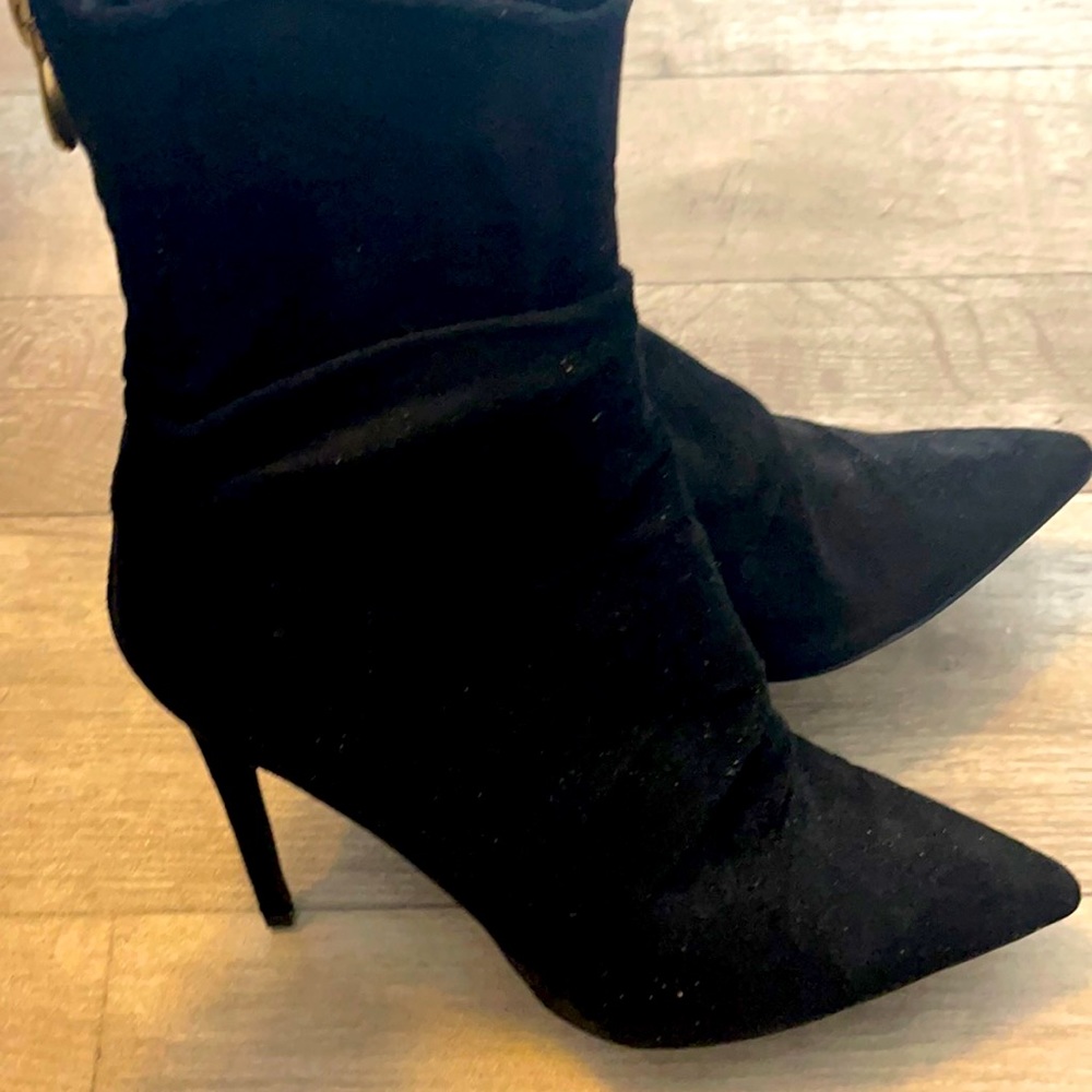 Suede Heeled Ankle Boots